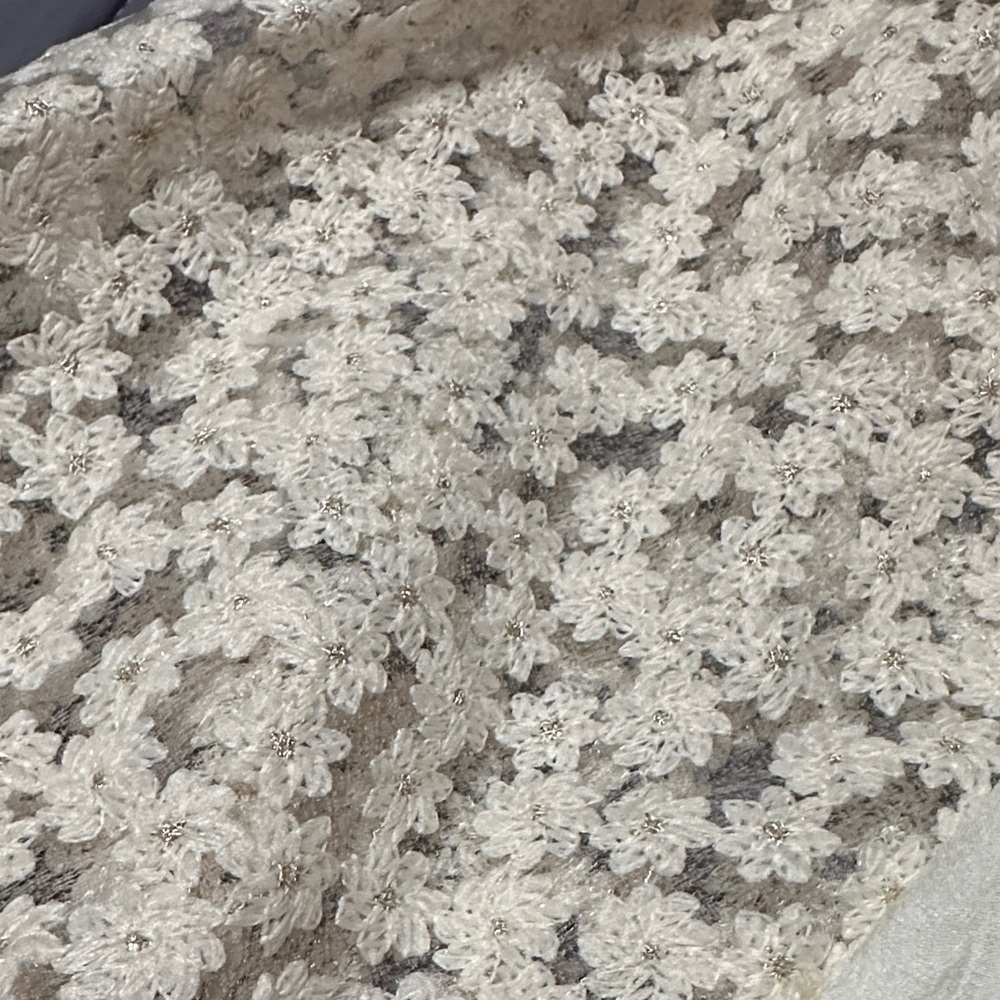 Umgee Cream Peasant Top with Lace Puff Sleeves - Picture 3 of 4